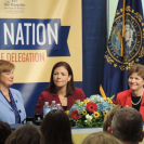 Photo: Senator Shaheen joins her fellow women leaders in New Hampshire's all-female delegation to talk about the historic number of women serving as elected-officials. New Hampshire is home to the first all-female Congressional delegation in United States history and elected Maggie Hassan to become the state's next Governor.