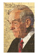 Illustration Ron Paul by Linas Garsys for The Washington Times