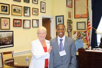 Congresswoman McCarthy Met with Jared Warner, from Freeport, who was in DC for the National Young Leaders Conference