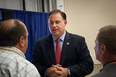 Congressman Guinta spoke with employees at Raytheon