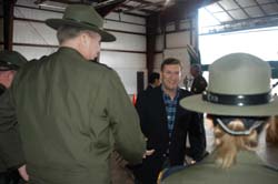 Conrad speaks to the National Guard in Bismarck