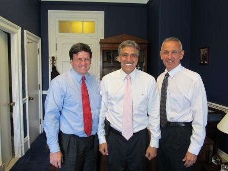 PA state Representatives Mike Carroll (left) and Sid Michael Kavulich (right) met with Lou in his Washington, D.C., office to discuss transportation issues.