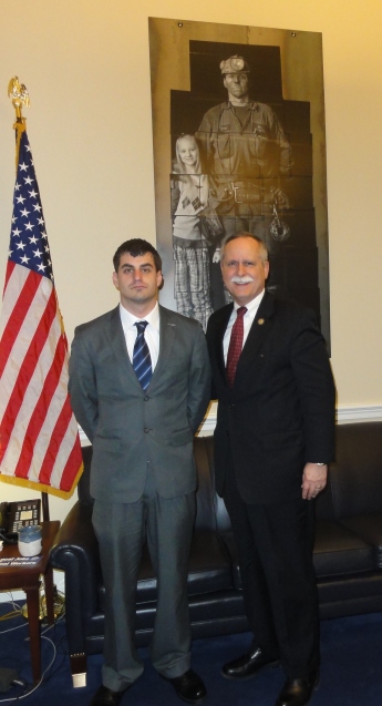 Rep. McKinley with Sergeant David Pierce Ervin (Morgantown, WV) before the State of the Union Address