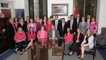 Roberts and Washington Staff in Pink