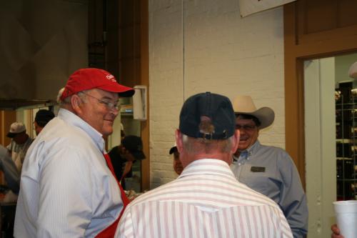 Billy visiting with members of the Cattlemen's Association