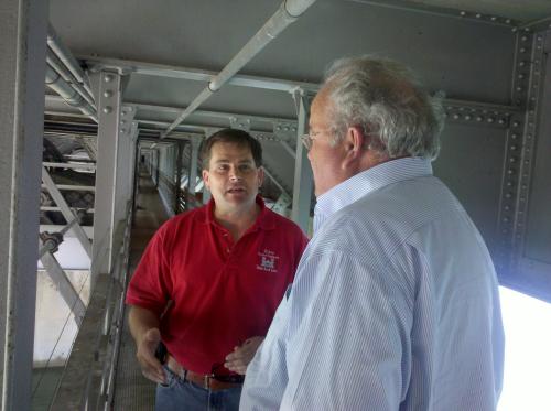 Rep Long and Army Corps of Engineers Table Rock Lake Operations Manager Jim Sandberg.