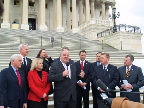 Congressman Long stands with other House Republicans to demand that Senator Reid pass a budget