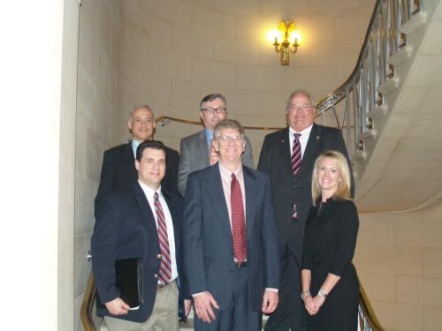 Congressman Long with the American Bakers Association. Members of the group included Sarah Hirschinger, from Safeway Grocery in Joplin and Steve Stocksdale, from Krispy Kreme with various locations in southwest Missouri. 