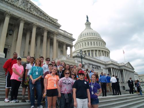 Represenative Long with students from Pershing Middle School in Springfield, MO. 