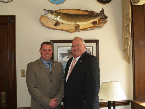 Representative Long with Tony Kelley of Nixa, President of Missouri State Council of Firefighters