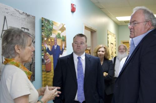 Rep. Long tours the Sigma House of Springfield