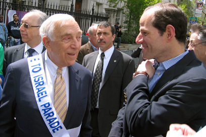 Senator Lautenberg marched with New York Governor Eliot Spitzer in the "Salute to Israel Parade" where he served as the Honorary Grand Marshal. (May 6, 2007)