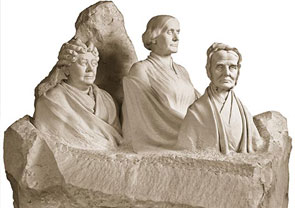 Sculptor Adelaide Johnson&rsquo;s Portrait Monument to Lucretia Mott, Elizabeth Cady Stanton, and Susan B. Anthony, honors three of the suffrage movement&rsquo;s leaders. Unveiled in 1921, the monument is featured prominently in the Rotunda of the U.S. Capitol.