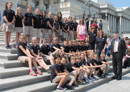 Rep. Kissell Welcomes Covenant Classical School Students to U.S. Capitol