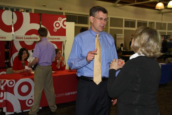 Rep. Paulsen talks with employers and potential employees during his third annual jobs fair