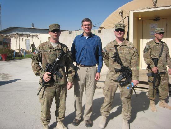 Paulsen spends time with Minnesota service members during a Thanksgiving trip to Afghanistan. 