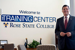 Rep. Cole at Training Center