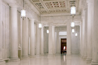 The Great Hall looking toward the Courtroom doors