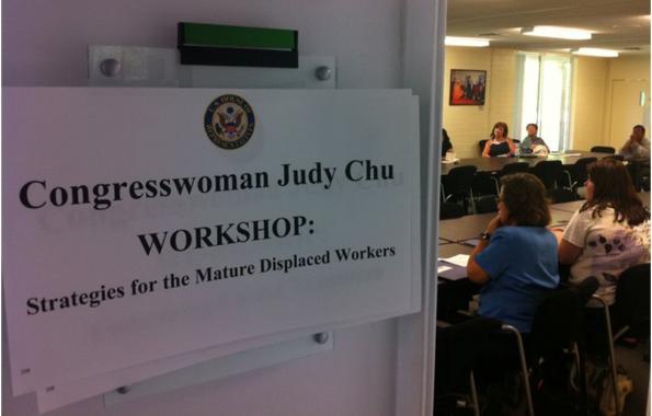 One of the workshops Rep. Chu held at her job fair.