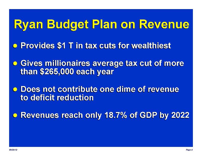 Ryan Plan on Revenue