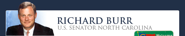 Richard Burr, U.S. Senator North Carolina