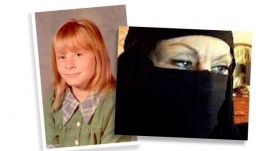Left: Colleen LaRose is seen in an undated family handout photo from her time as a young schoolgirl in Michigan in the early 1970s. REUTERS/Handout Right: Colleen LaRose is shown in an undated video grab released by the Site Intelligence Group on March 10, 2010. REUTERS/Site Intelligence Group/Handout/Files
