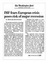 WP: IMF Fears European Crisis Poses Risk of Major Recession