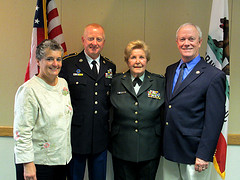 Rep. McNerney, Brigadier General Lucie Titus and attendees after the frocking of newly promoted Brigadier General Titus.