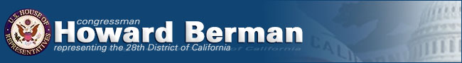 Click here to return to the Home page of Congressman Howard Berman's Web site
