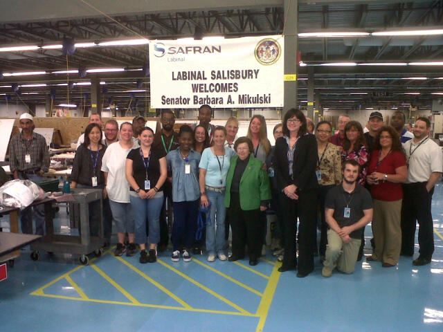 Mikulski Tours Labinal in Wicomico County to Support Manufacturing Jobs