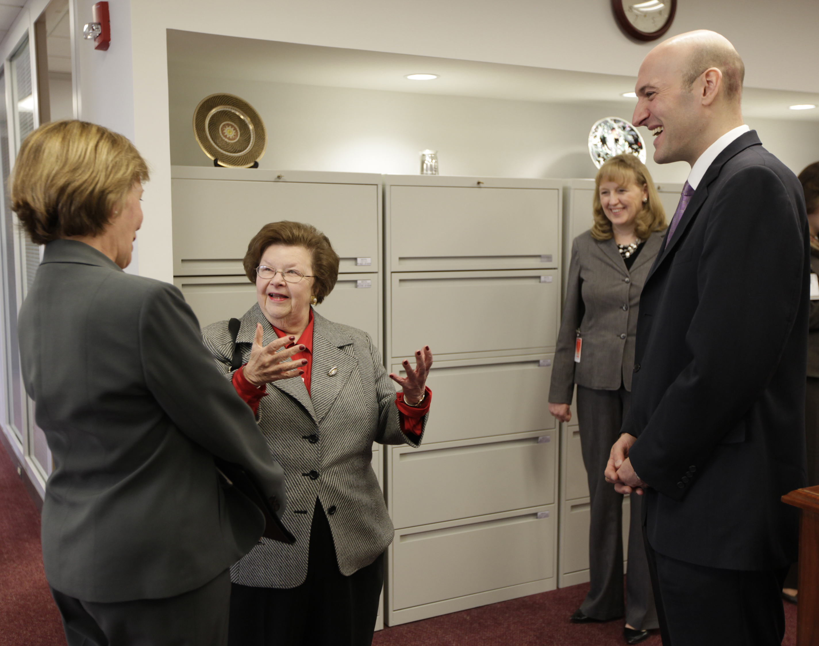 2011 04 Senator Mikulski NRC Visit Susan Loyd, BAM, Jan Gardner, GBJ