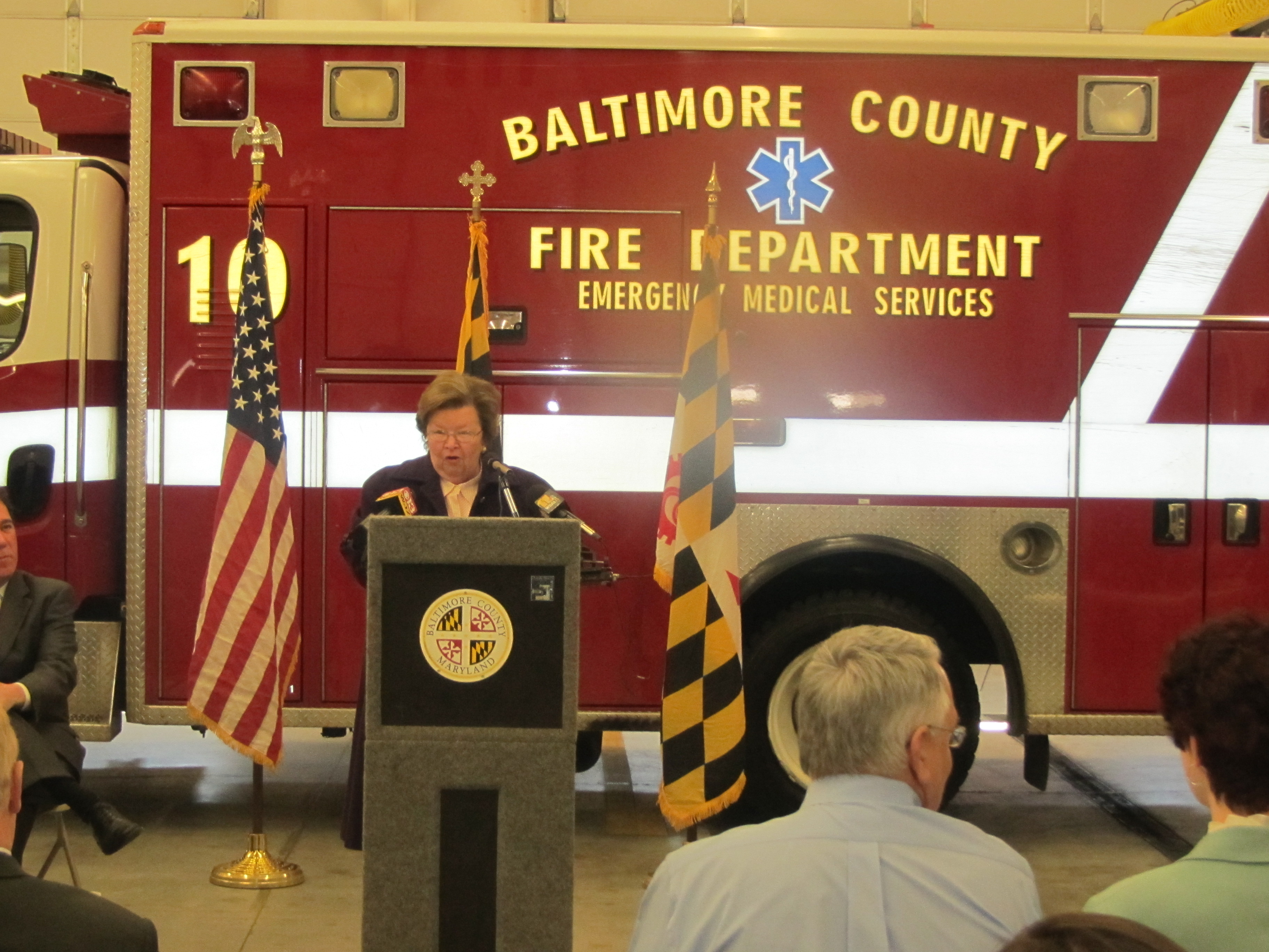 Mikulski Announces Federal Funding to Purchase Firefighting Equipment in Baltimore County
