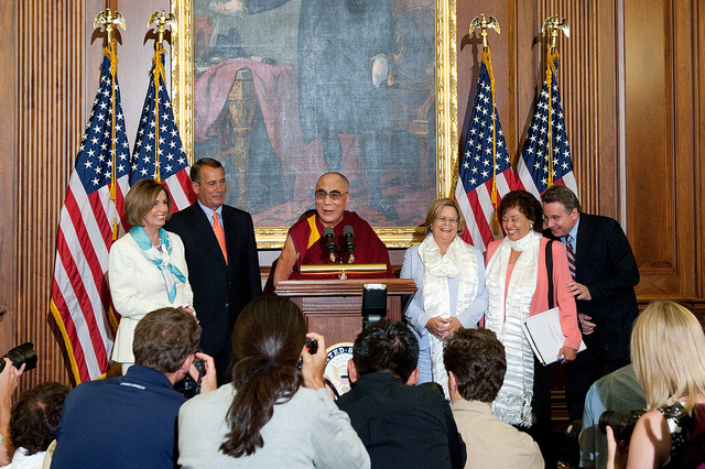Leader Pelosi, Speaker Boehner, and His Holiness the Dalai Lama