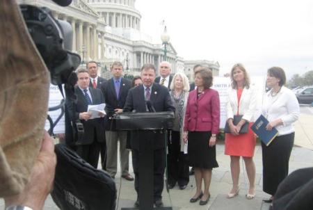 Speaking on Capitol Hill about Obamacare