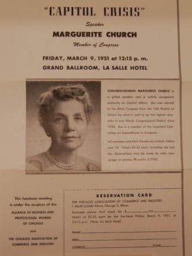 Marguerite Stitt Church Advertisement, 1951