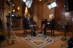 Speaker John Boehner talks with Diane Sawyer of ABC News during an interview in the Speaker's Ceremonial Office at the U.S. Capitol. November 8, 2012. 

-
