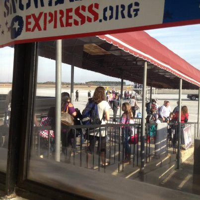 Photo: Members of my staff attended the boarding of the Snowball Express in Fayetteville, November 30, 2012.