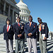 Lt. Col. Joseph Carpenter, Earl Evans, Eugene Groves and Ruben McNair on the Capitol Steps
