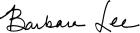 Congressman Barbara Lee's signature