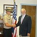 Congratulating NJROTC Cadet Harold Hubbard