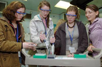 DOE photo of students at a science and technology conference.