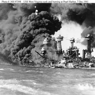 Photo: 71 years ago today, the United States was attacked by the air and naval forces of the Empire of Japan.  The attack on Pearl Harbor marked the official entry of the United States into the Second World War in which countless brave young men and women answered the call of duty to serve on the frontlines and on the homefront.  

In this Dec. 7, 1941, file photo, the battleship USS West Virginia belches smoke during the attack which began at 7:55am local time.  Altogether, 2,390 Americans lost their lives in the attack. Twelve ships sank or were beached and nine were damaged. The United States lost 164 aircraft.