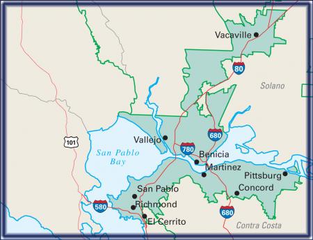 Map of California's 7th District