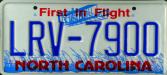 N.C. License Plate
