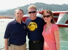 Herger and the owners of the Martin Mars, a firefighting aircraft, at Lake Shasta (2008) 