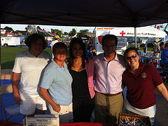 With representatives from the Columbus Credit Union at Heritage Days in East Providence