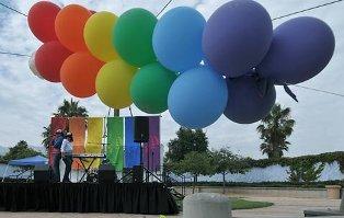 Rainbow Balloons at SB&#039;s Pacific Pride Festival | Photo credit: Paul Wellman