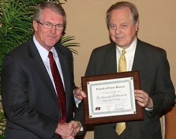 Rep. Whitfield receives the 2011 Friend of the Farm Bureau award from Kentucky F