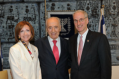 Rep. Hayworth and her husband, Dr. Hayworth, with Israeli President Shimon Peres on Wednesday, August 17th during their educational seminar to Israel.