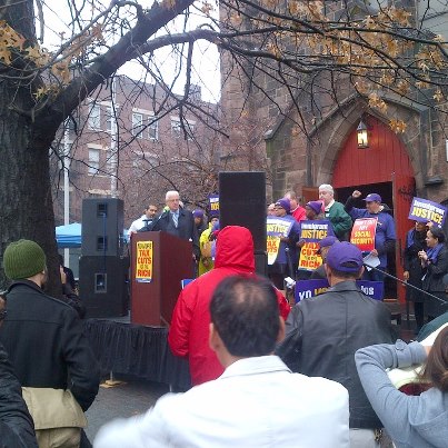 Photo: I was proud to join my brothers and sister with the New Jersey State AFL-CIO and SEIU this morning for a rally to urge Congress to extend middle class tax cuts and use the savings to avert drastic spending cuts to programs like Medicare and Medicaid.